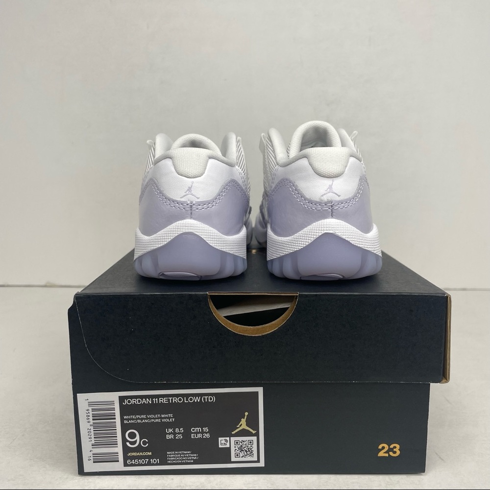 Nike Air Jordan 11 Retro Low TD “Pure Violet” NEW 2022 - Picture 4 of 4